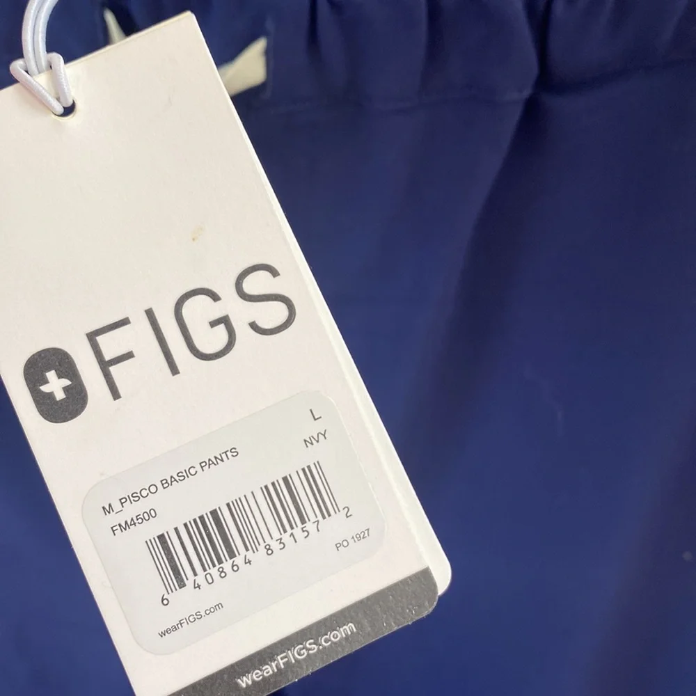 (A8) Figs Pisco Basic‎ Pants, Navy, Size Large